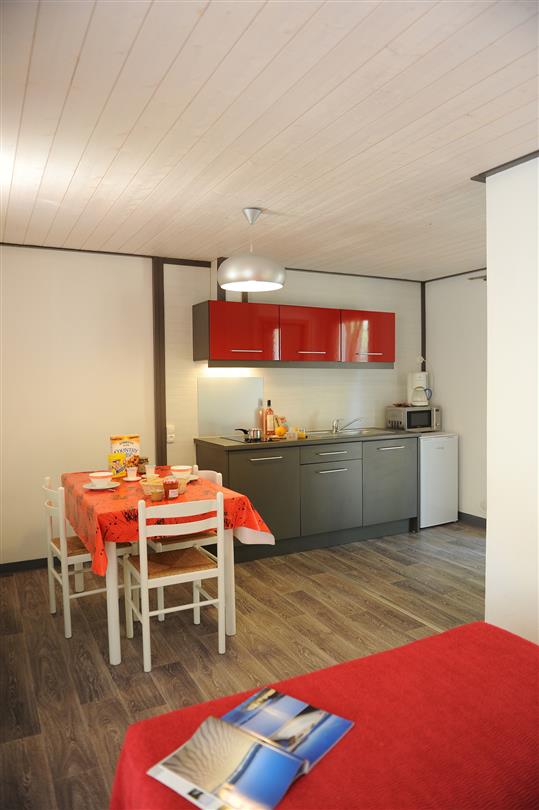 accommodation, studio in naturist campsite Corsica