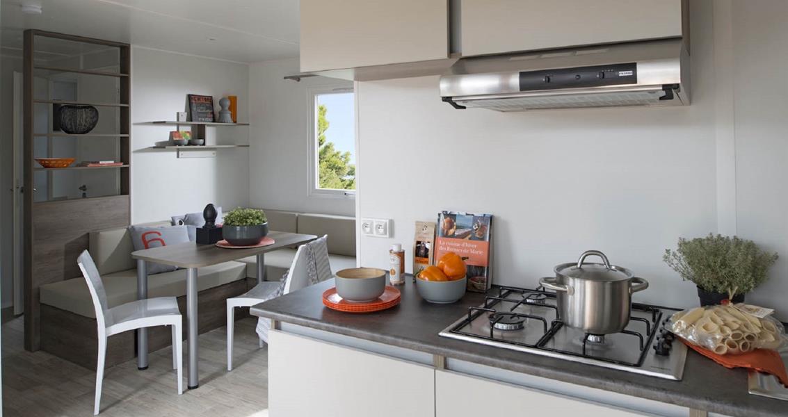 Mobile home 3 bedrooms sea view - Naturist campsite Corsica