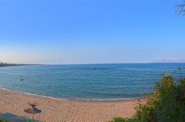 Naturist beach, Corsica holiday resort, one of the largest naturist beaches in France