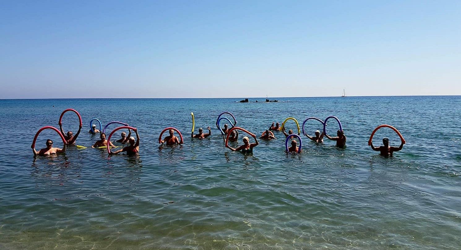 Aqua gym - Activities at the 4-star Bagheera campsite - Corsica
