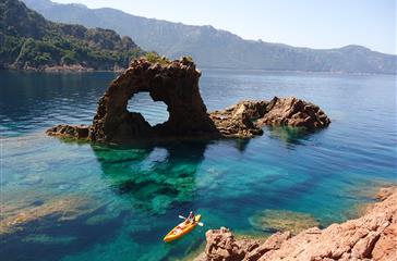 Arch of Porto in Southern Corsica - Domaine de Bagheera, naturist campsite Corsica