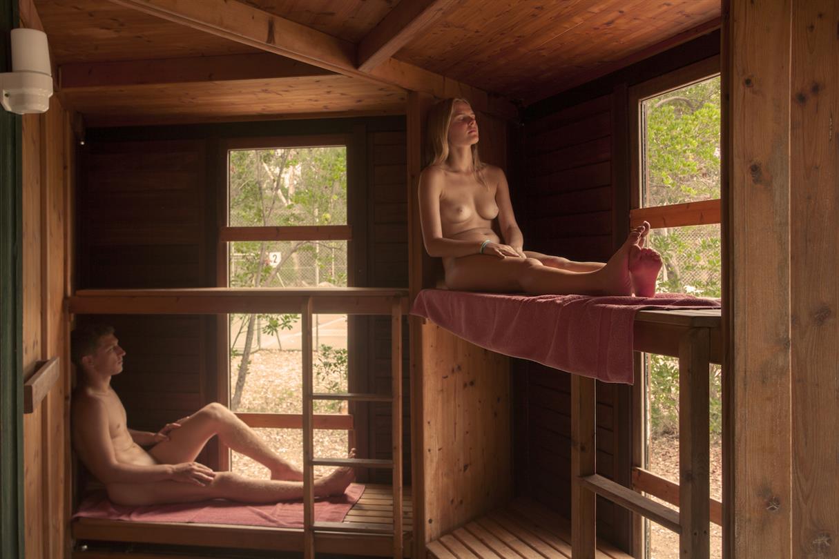 Sauna Corsica naturist campsite in Linguizzetta