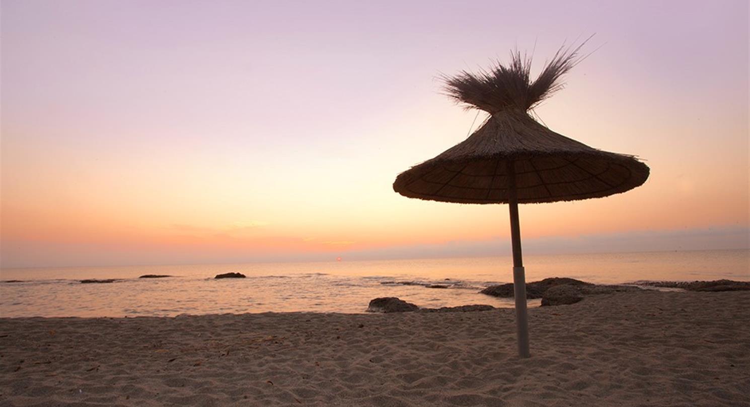Sunset Corsica beach - naturism