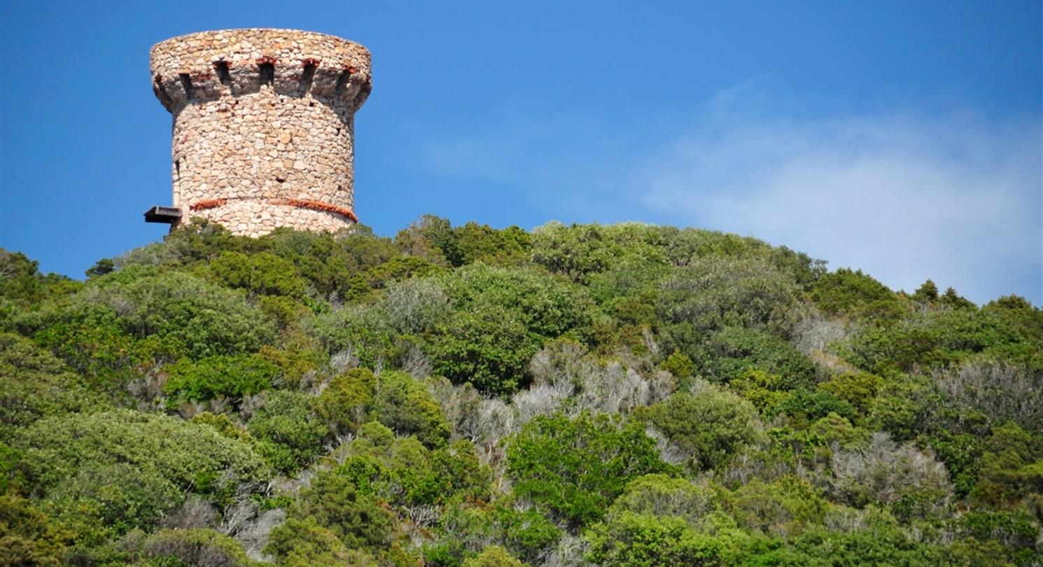 Genoise Tower, Erbalunga in Corsica - Domaine de Bagheera, Corsica naturist holiday village