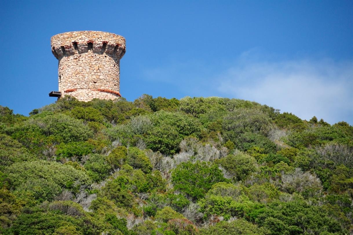 Genoise Tower, Erbalunga in Corsica - Domaine de Bagheera, Corsica naturist holiday village