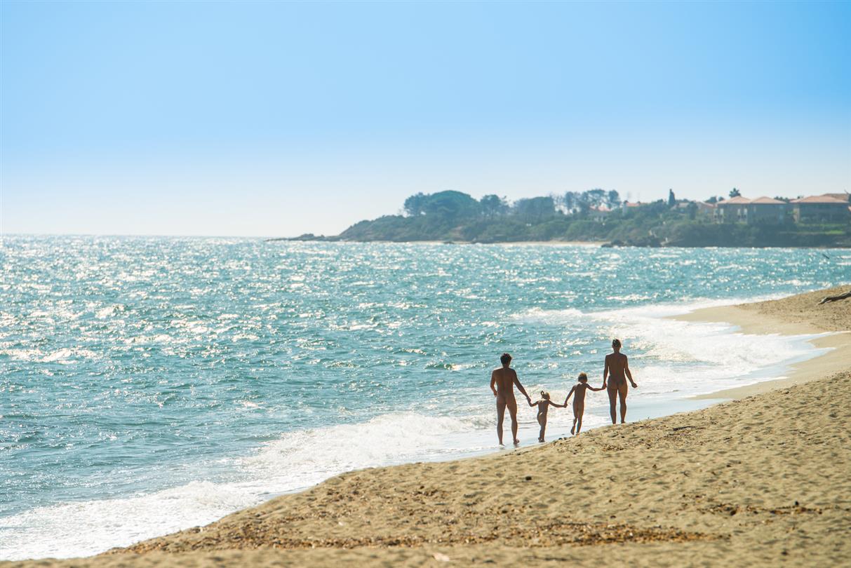 Corsican naturist beach 4 star campsite near Aleria