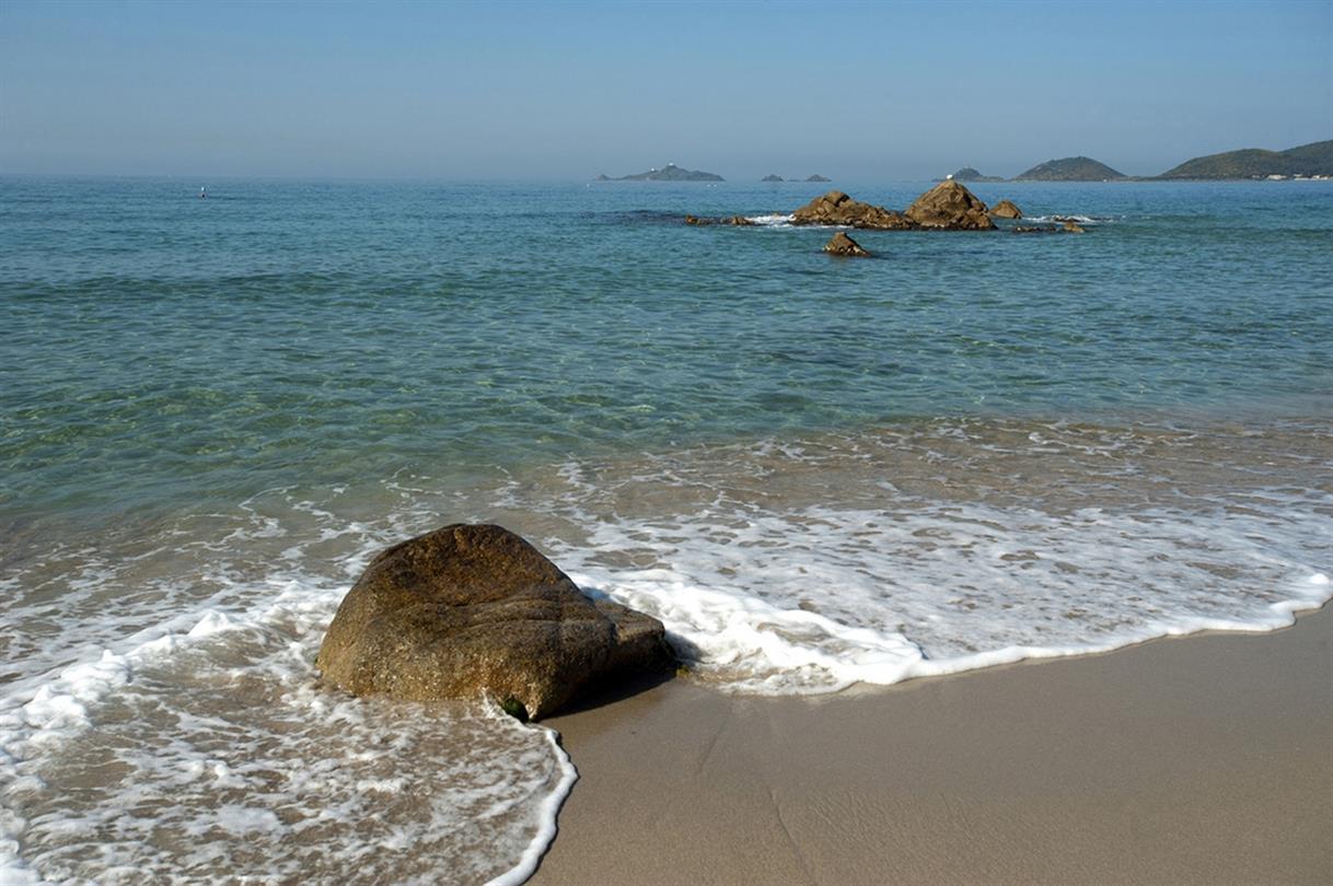 Ajaccio beach - Domaine de Bagheera, naturist campsite Corsica Photo credit JC Attard