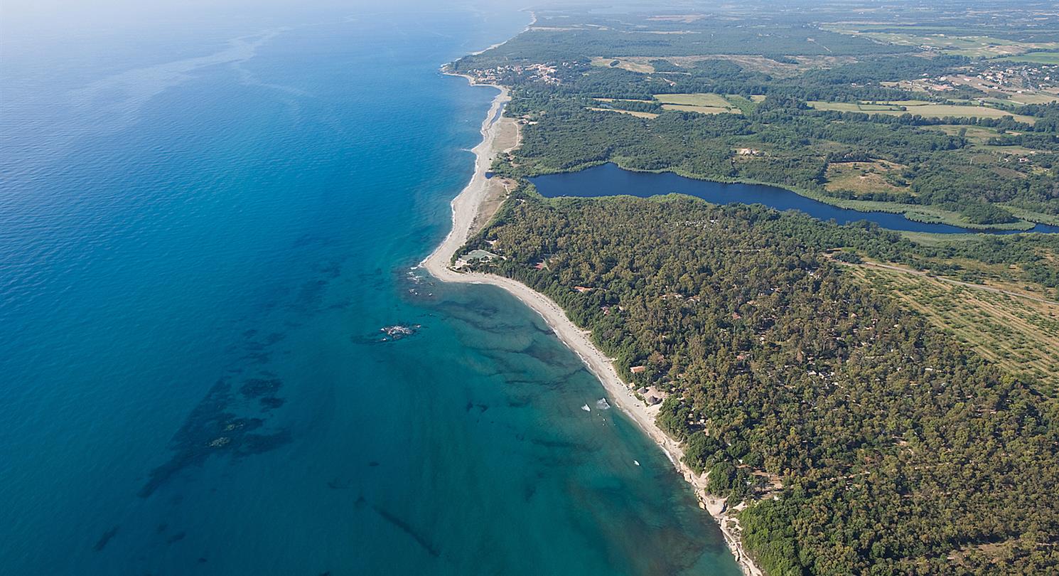Aerial view - Domaine de Bagheera, Corsican holiday village and naturist campsite corsica