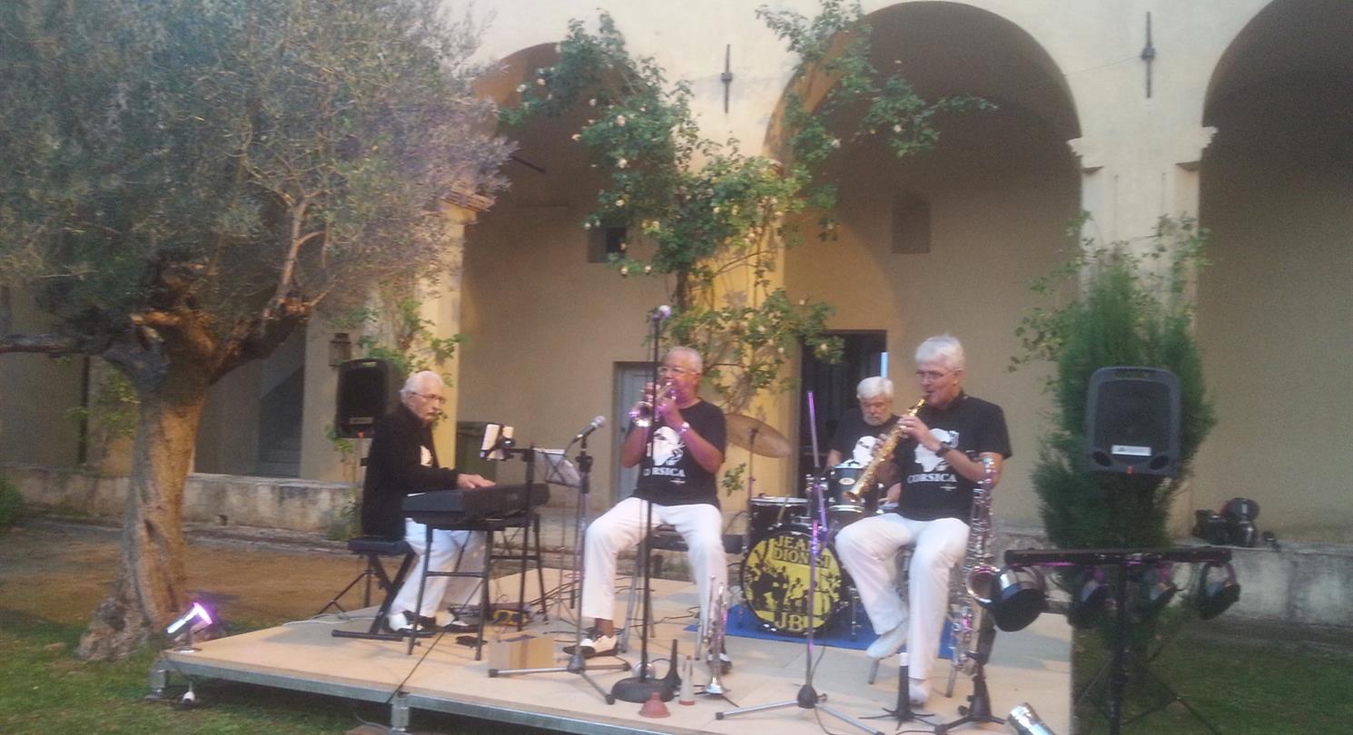 Jean Dionisi Jazz Band concert at Domaine de Bagheera, Corsica naturist campsite