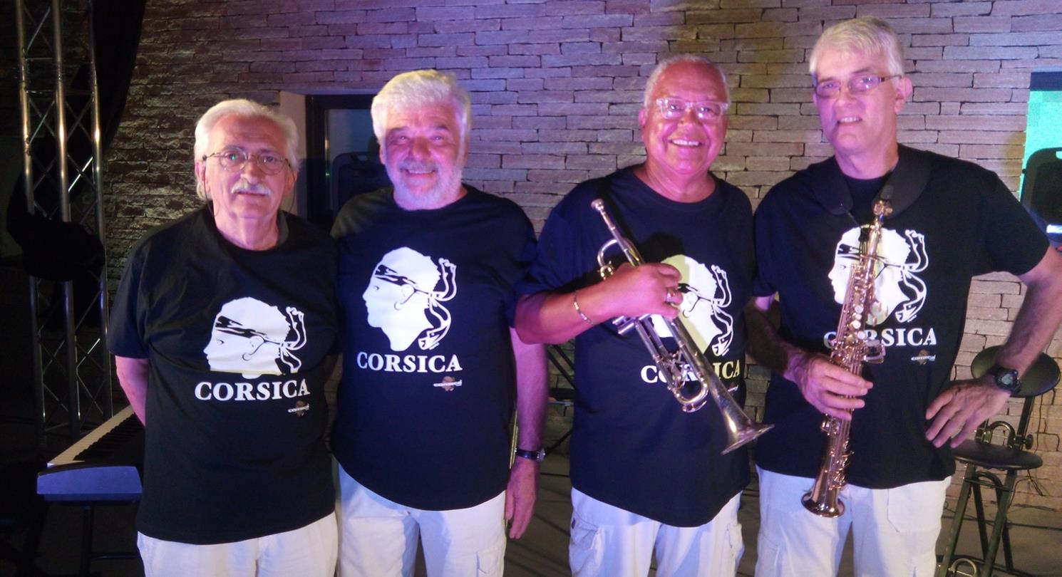 Jean Dionisi Jazz Band concert at Bagheera naturist campsite, Corsica