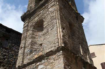 Bell tower of the village, Linguizzetta, near Corsican naturist campsite