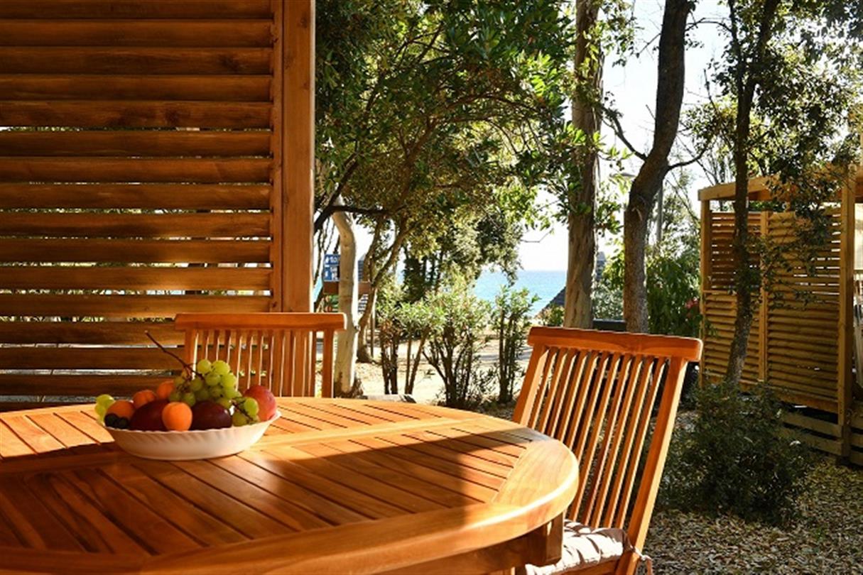 Mobile home 3 bedrooms sea view - Naturist campsite Corsica