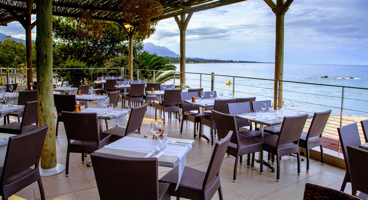 Corsican restaurant with panoramic  sea view - Domaine de Bagheera