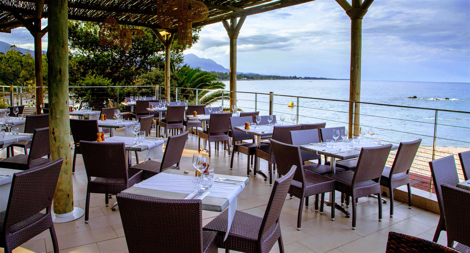 Corsican restaurant with panoramic  sea view - Domaine de Bagheera