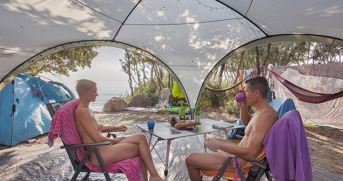 Naturist holiday resort camping pitches in Corsica
