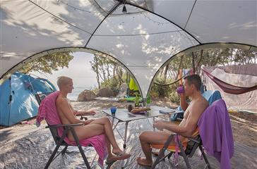 Naturist holiday resort camping pitches in Corsica