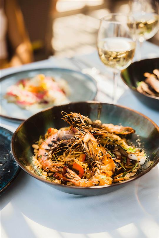 Corsican restaurant with panoramic  sea view - Domaine de Bagheera